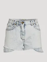 High-Waisted Denim Shorts