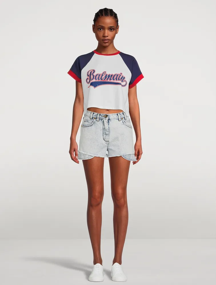 High-Waisted Denim Shorts