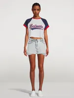 High-Waisted Denim Shorts