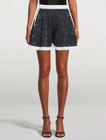 Embellished Tweed Shorts