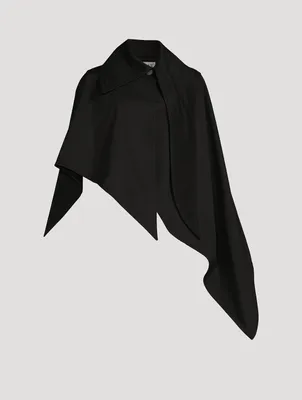 Asymmetric Cotton Cape