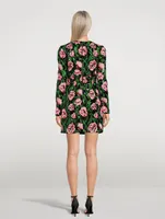 Sequin Mini Dress Tulip Print