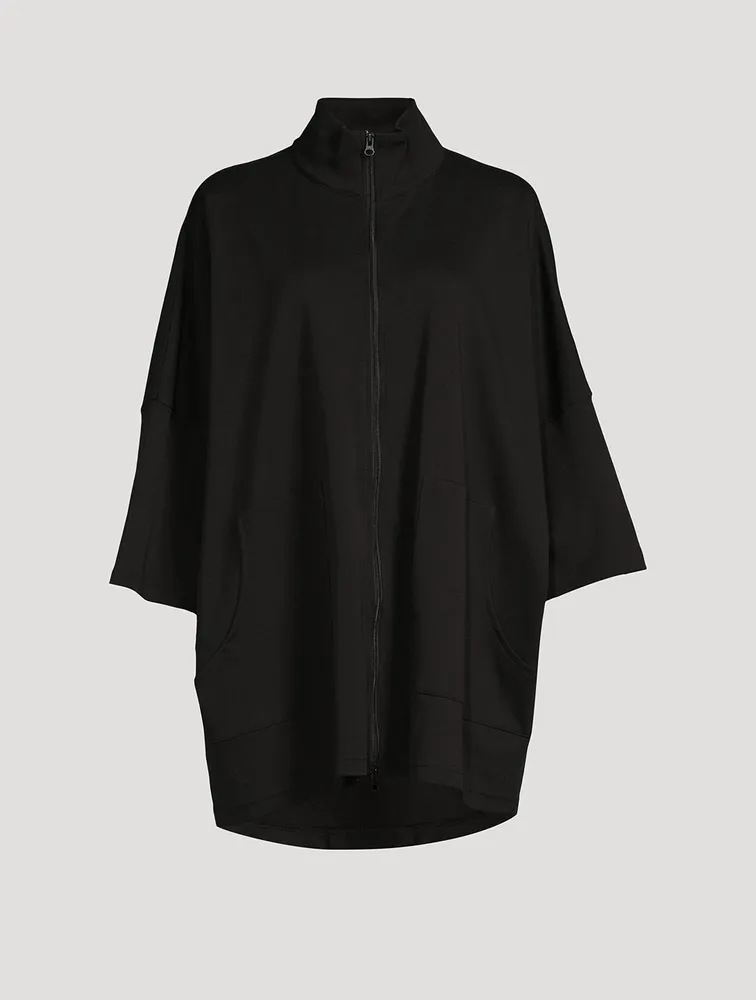 Slope Shoulder Zip-Front Top