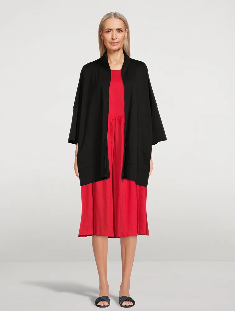 Slope Shoulder Zip-Front Top
