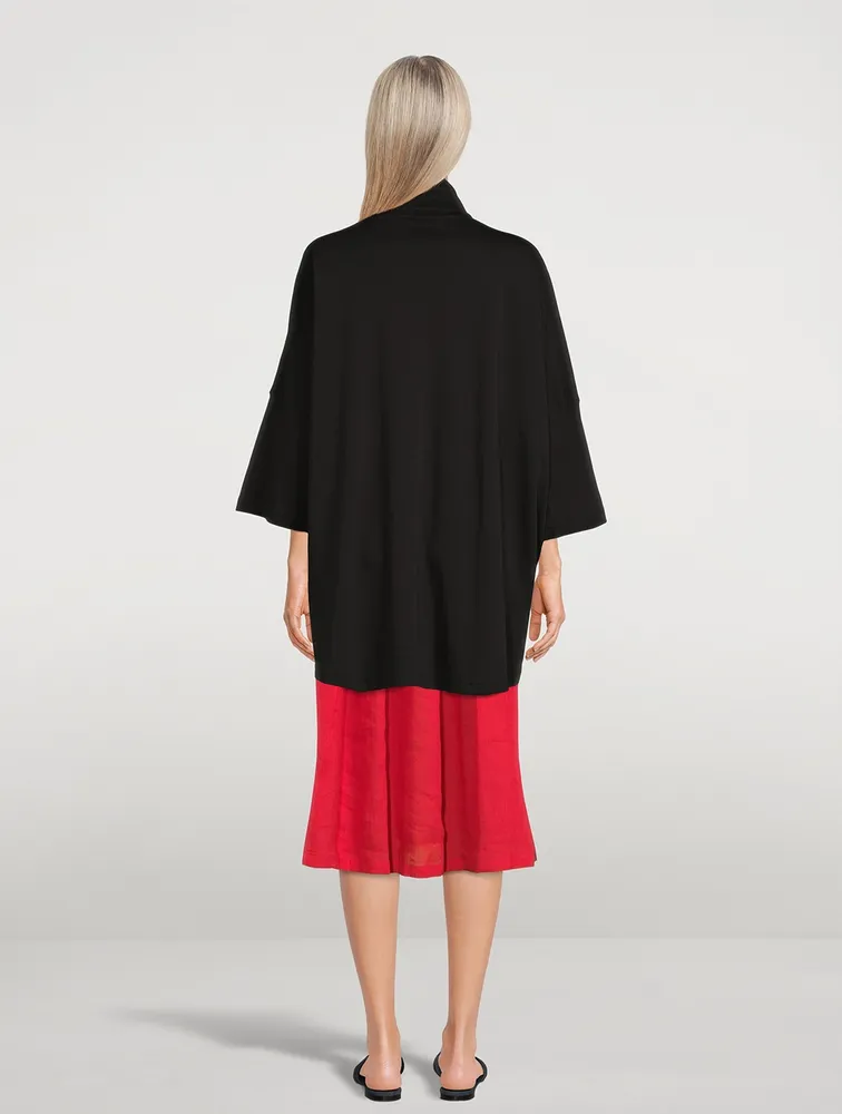 Slope Shoulder Zip-Front Top