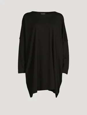 Extra-Wide Cotton Long-Sleeve T-Shirt