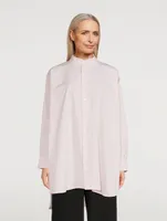 Cotton Poplin A-Line Shirt
