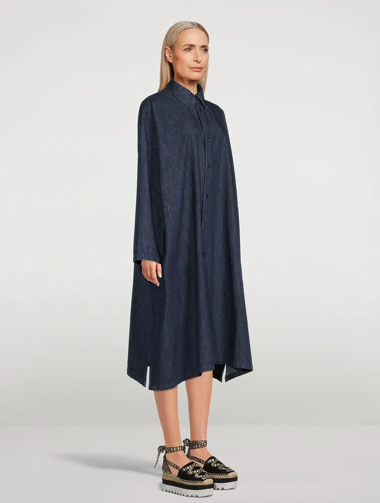 Denim A-Line Shirt Dress