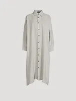 Linen A-Line Shirt Dress