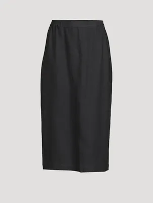 Thai Linen Pencil Skirt