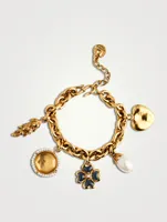 24K Gold Plated Talisman Five-Charm Bracelet