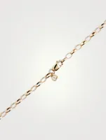 14K Gold Evil Eye Lock Pendant Necklace With Diamonds