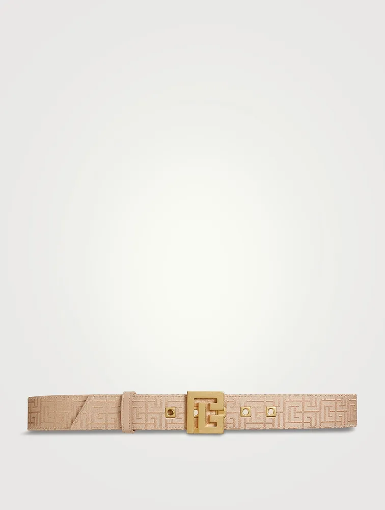 Balmain B-Classic monogram jacquard belt - ShopStyle