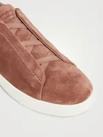 Suede Triple Stitch Sneakers