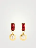 YSL Monogram Circle Drop Earrings