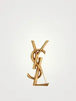 YSL Monogram Textured Brooch