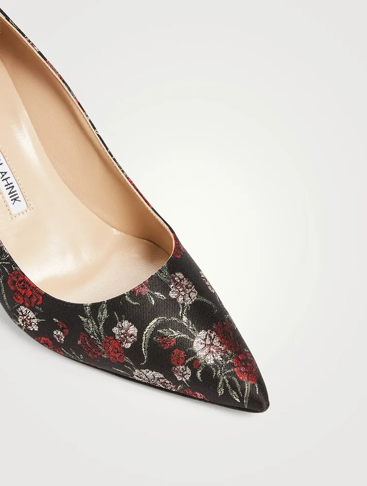 BB Floral Jacquard Silk Pumps