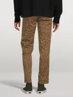 Leopard Jacquard Track Pants