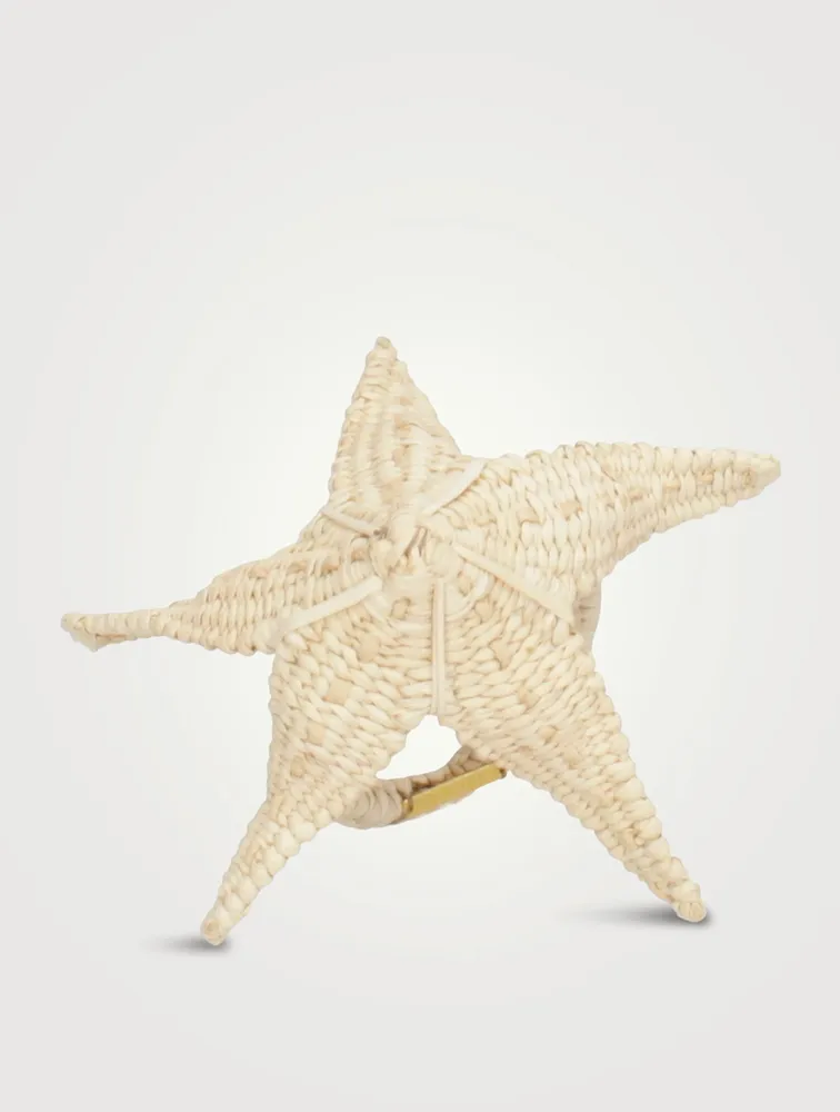 Set Of Two Natural Ocean Star Raffia Napkin Rings