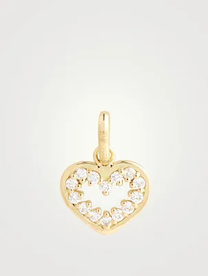 Heart 18K Gold Pendant With Diamonds