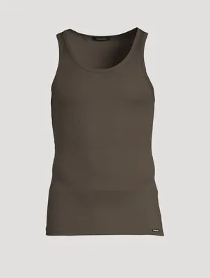 Cotton Stretch Ribbed Tank Top