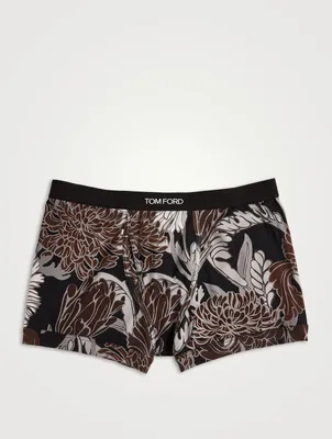 Cotton Stretch Boxer Briefs Floral Print