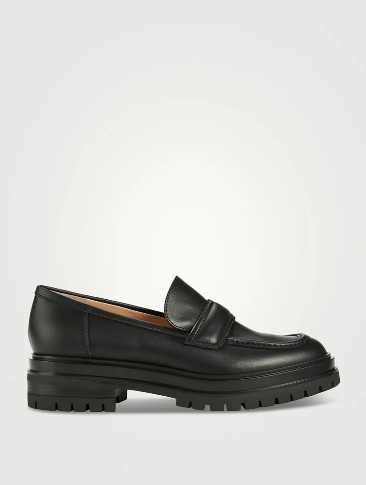 Argo Lug-Sole Leather Loafers