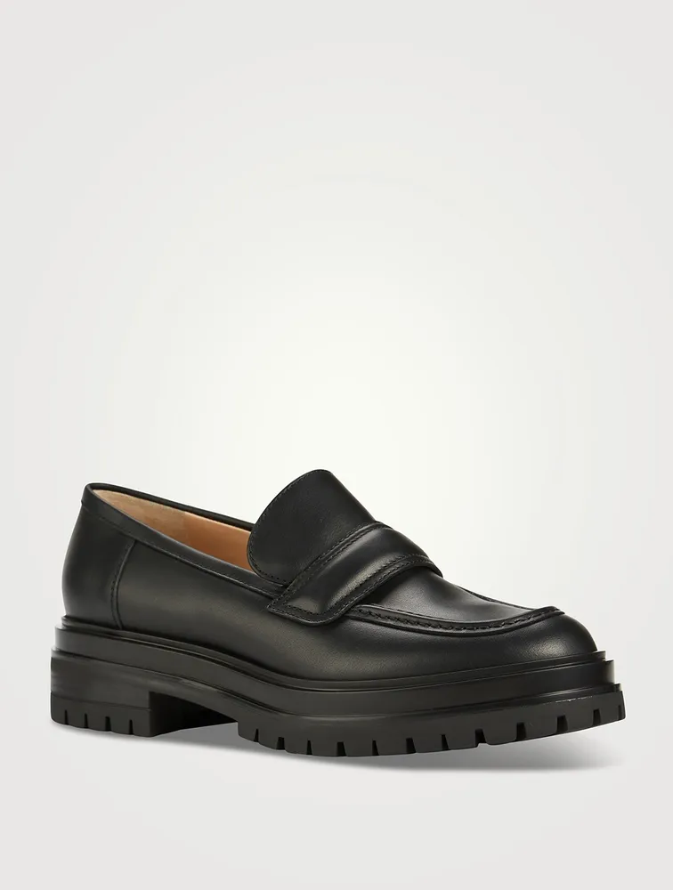Argo Lug-Sole Leather Loafers