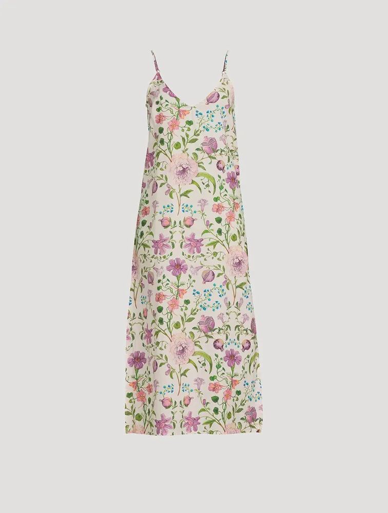 Long Slip Nightie Persephone Floral Print