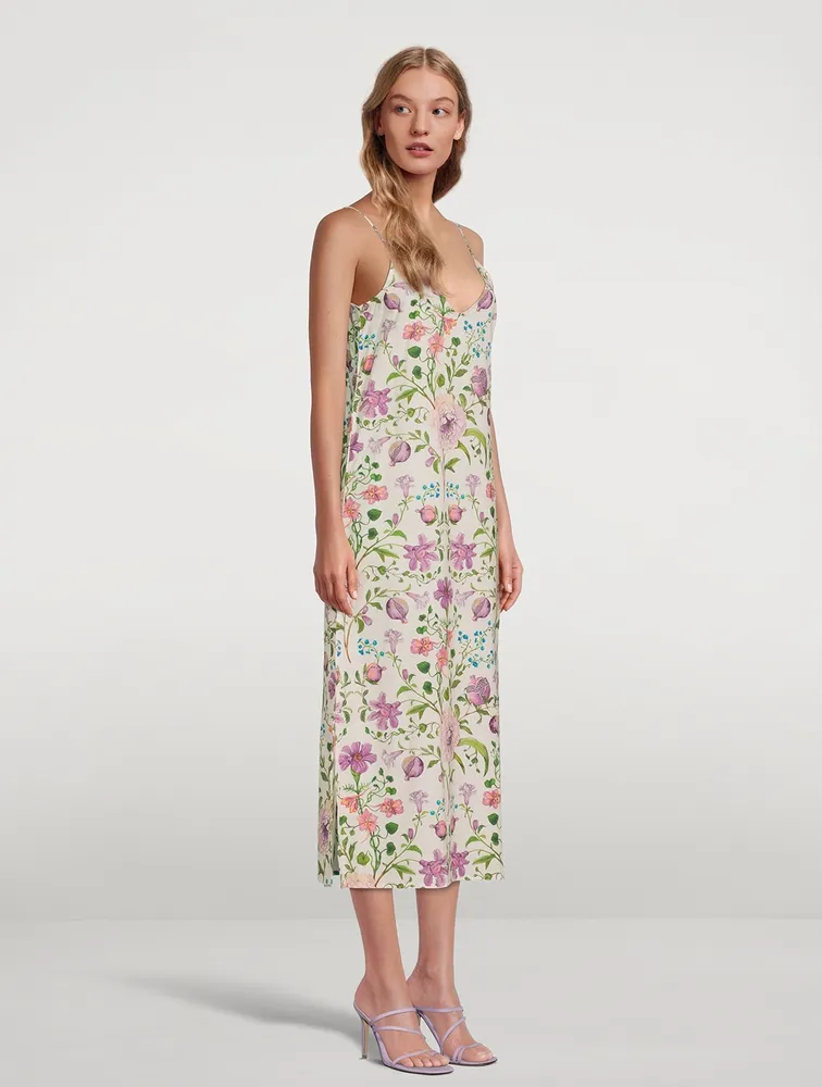 Long Slip Nightie Persephone Floral Print