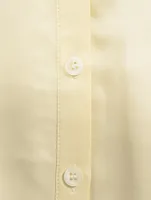 Light Satin Button-Up Slip Skirt