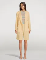 Tailored Double-Breasted Suit Jacket