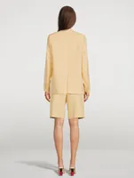 Tailored Double-Breasted Suit Jacket