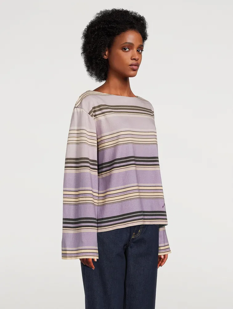 Long-Sleeve T-Shirt Stripe Print