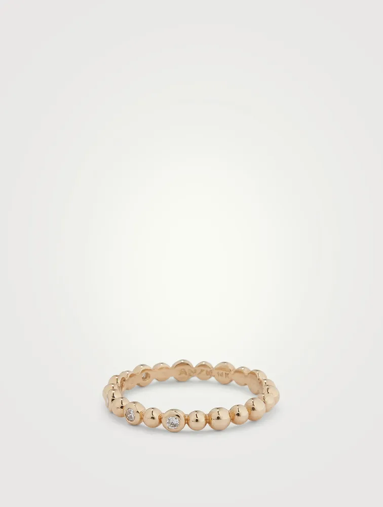 Dew Drop Étoile 14K Gold Ring With Diamonds