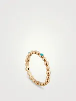 Dew Drop Étoile 14K Gold Ring With Diamonds And Turquoise