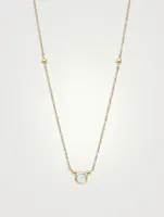 Bonheur 14K Gold Opal Birthstone Necklace