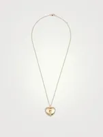 Dew Drop 14K Gold Mini Heart Locket Necklace With Diamond