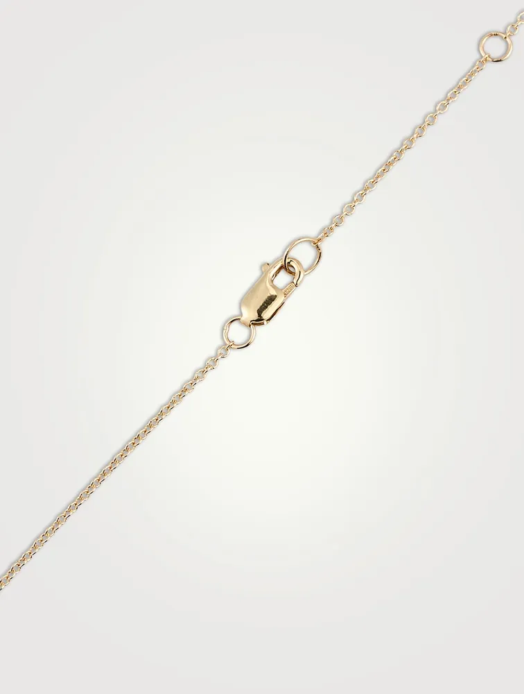 Dew Drop 14K Gold Mini Heart Locket Necklace With Diamond