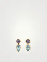 Classique 14K Gold Linea Ear Crawler Earrings With Topaz And Iolite