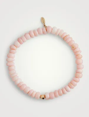 Bohème Pink Opal Rondelle And 14K Gold Bracelet