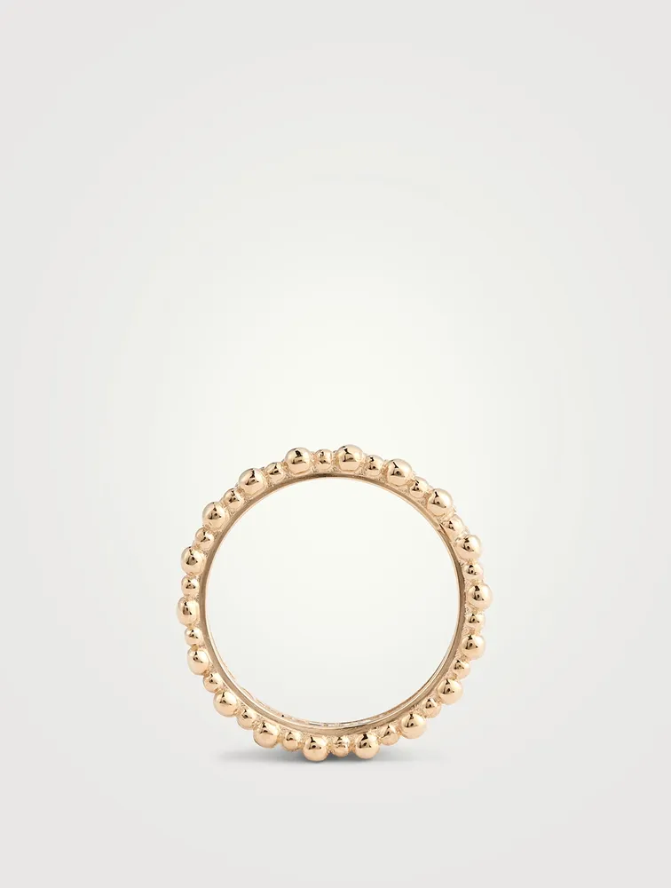 Dew Drop 14K Gold Double Eternity Ring With Diamonds