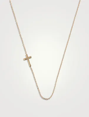 Love Letter 14K Gold Cross Necklace