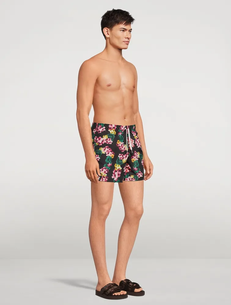 Recycled Swim Shorts Lei Floral Print