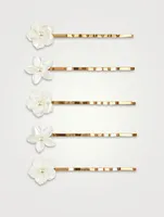 Set Of 5 Marika Bobby Pins With Pearls