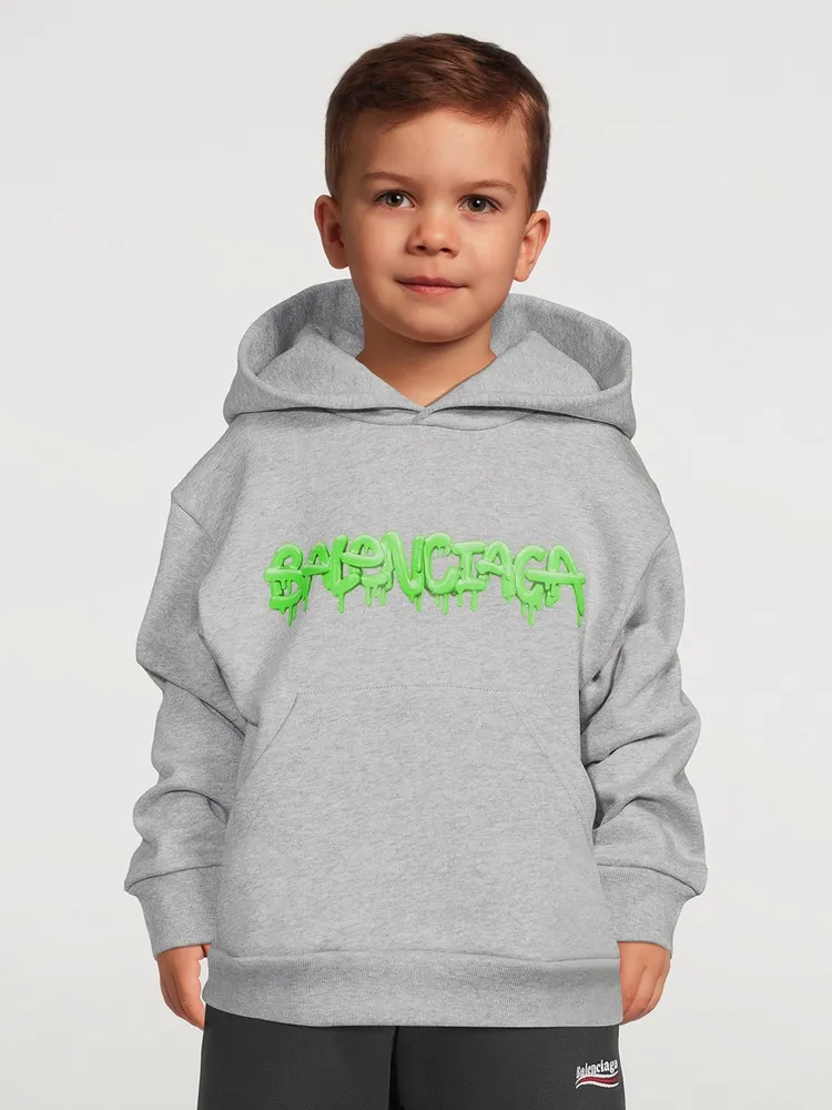 Kids Cotton Hoodie With Slime Logo