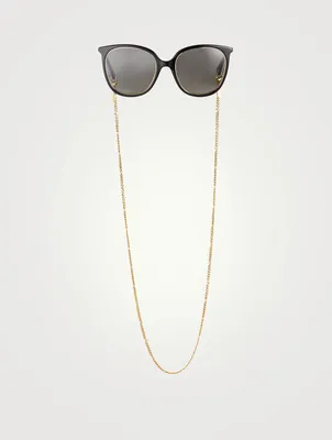 Round Sunglasses With Chain