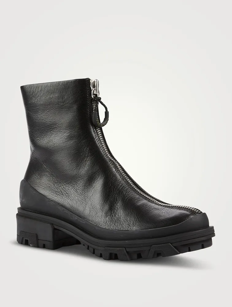 Shiloh Sport Leather Zip Boots
