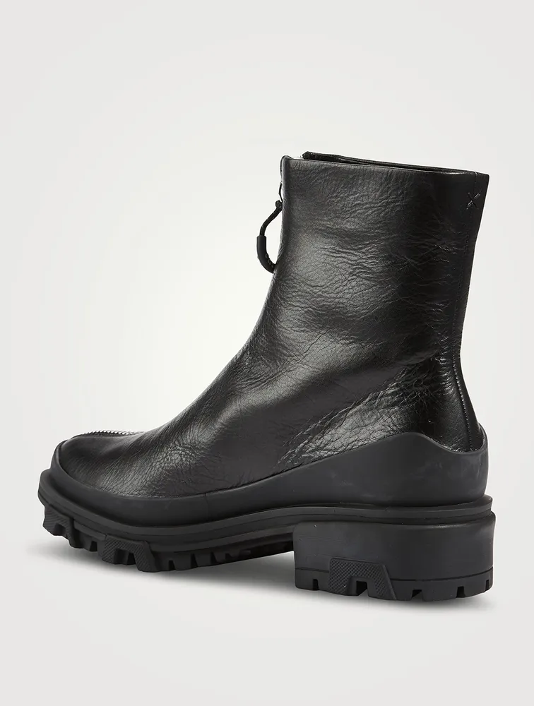 Shiloh Sport Leather Zip Boots