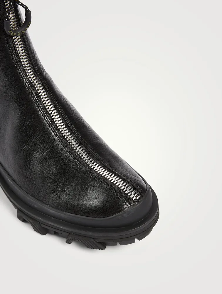 Shiloh Sport Leather Zip Boots